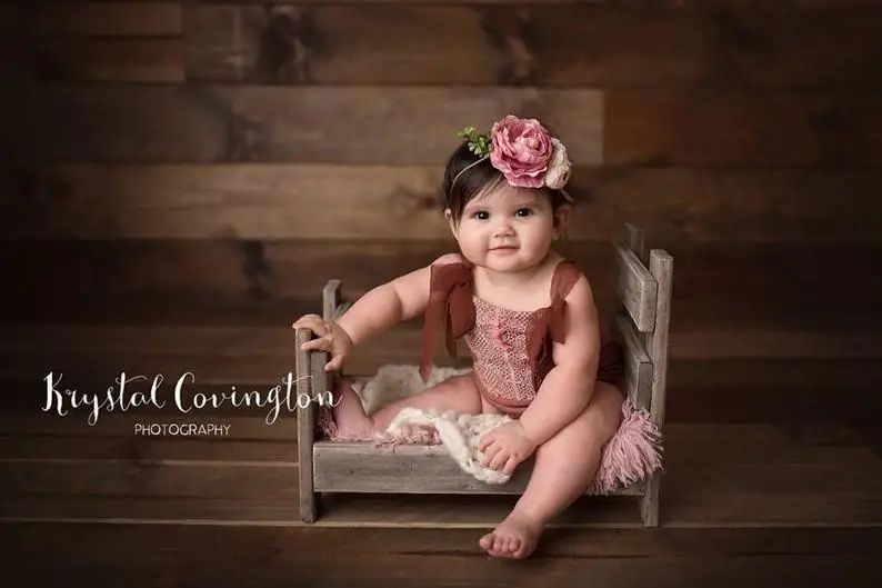 Ретро деревянная кровать аксессуары Детская фотография подарок студия реквизит