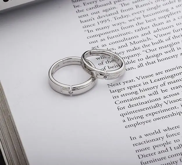 YIWANG925 серебряное Винтажное кольцо ручной работы для мужчин и женщин парные