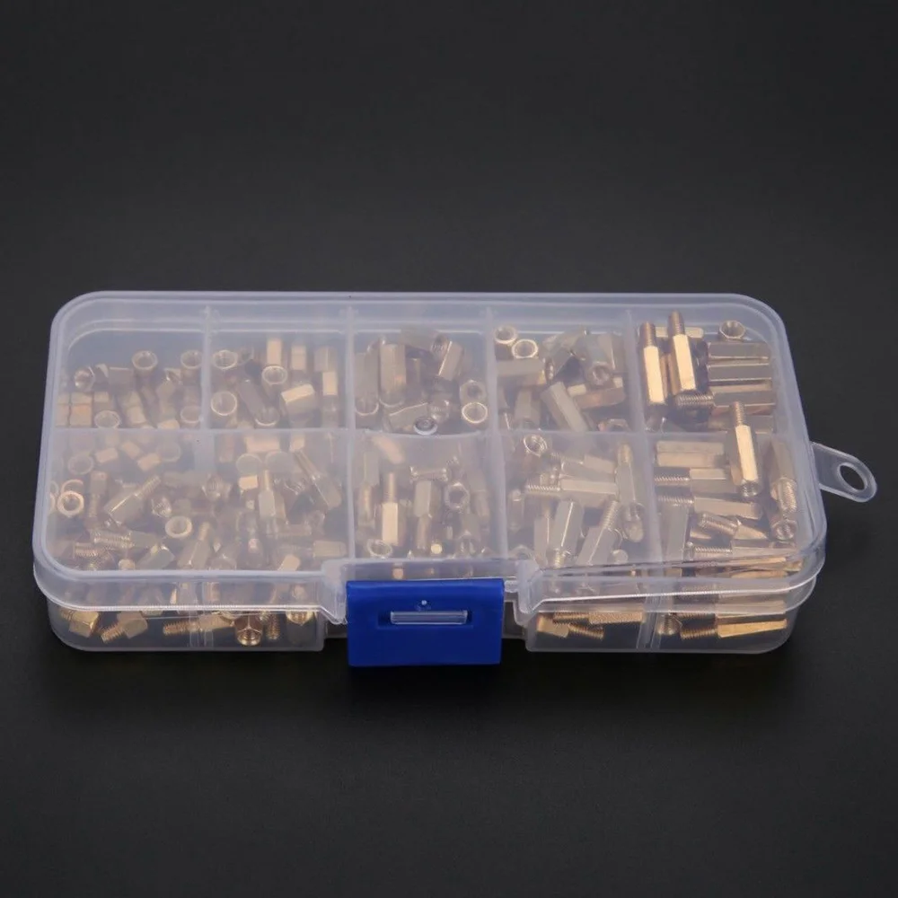

300Pcs M3 Brass Standoff Spacer Hex Hexagonal 3mm Nuts Screw Pillars Tool Set