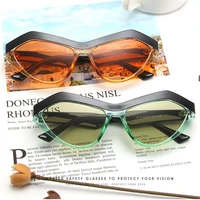 color contrast cat eye womens sunglasses for female eyeglasses 2021 sun shade eye protect glasses uv400 eyewear gafas de sol