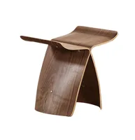Butterfly Stool Made from Ash Plywood 3 Colors Natural/Black/Walnut Stool Chair For Living Room, Bedroom Wooden Stool Display