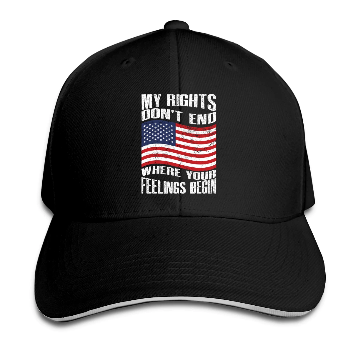 

My Rights Don'T End Feeling Begin Hat Baseball Cap for Men Women Fashion Adjustable Sun Hat