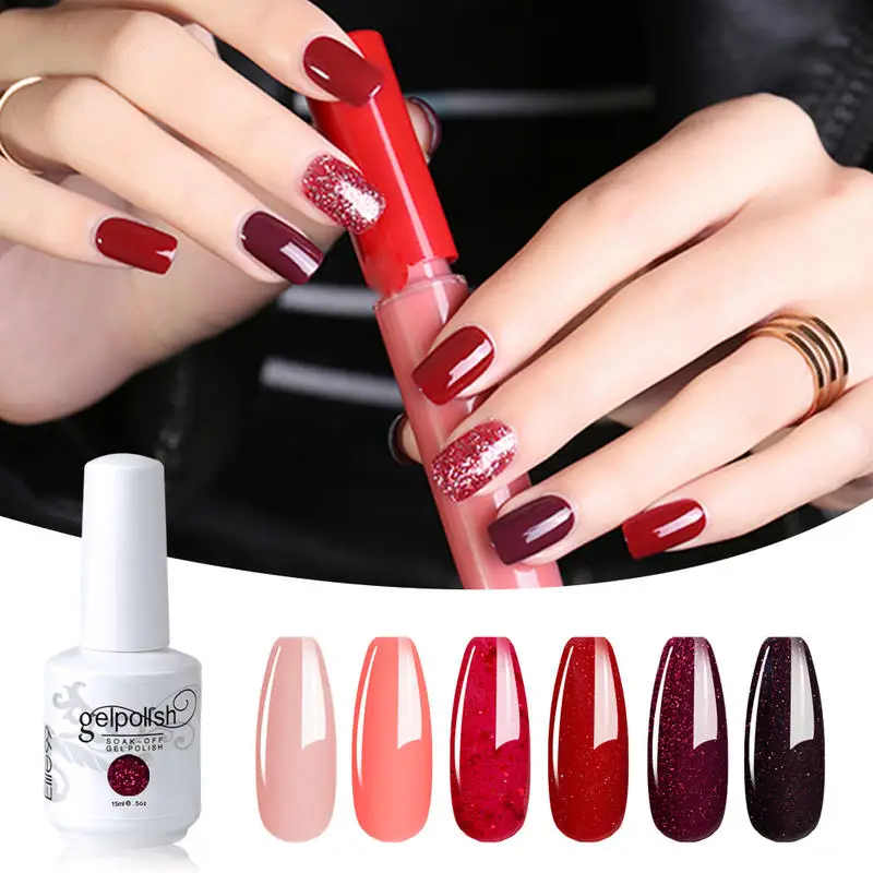 

(6PCS)Elite99 Colors Gel Nail Polish Nail Kits For Nails 15ml Base Top Coat Need Led UV Soak Off Gel Polish Varnish UV Nail Set