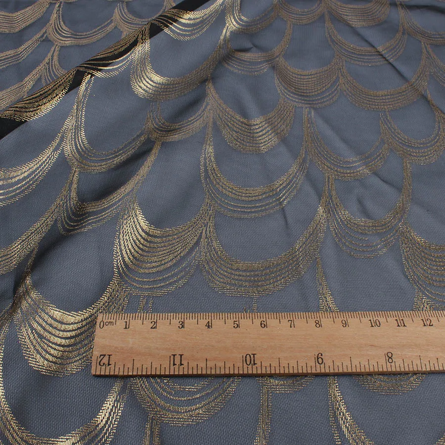 Легкая Золотая бронзовая шкала Перо хвоста шифоновая ткань sheer hanfu материал