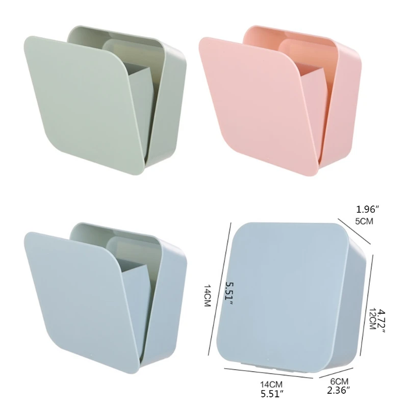 

Wall-mounted paste sealed storage box Plastic square finishing storage small box cosmetic tableware toothbrush box