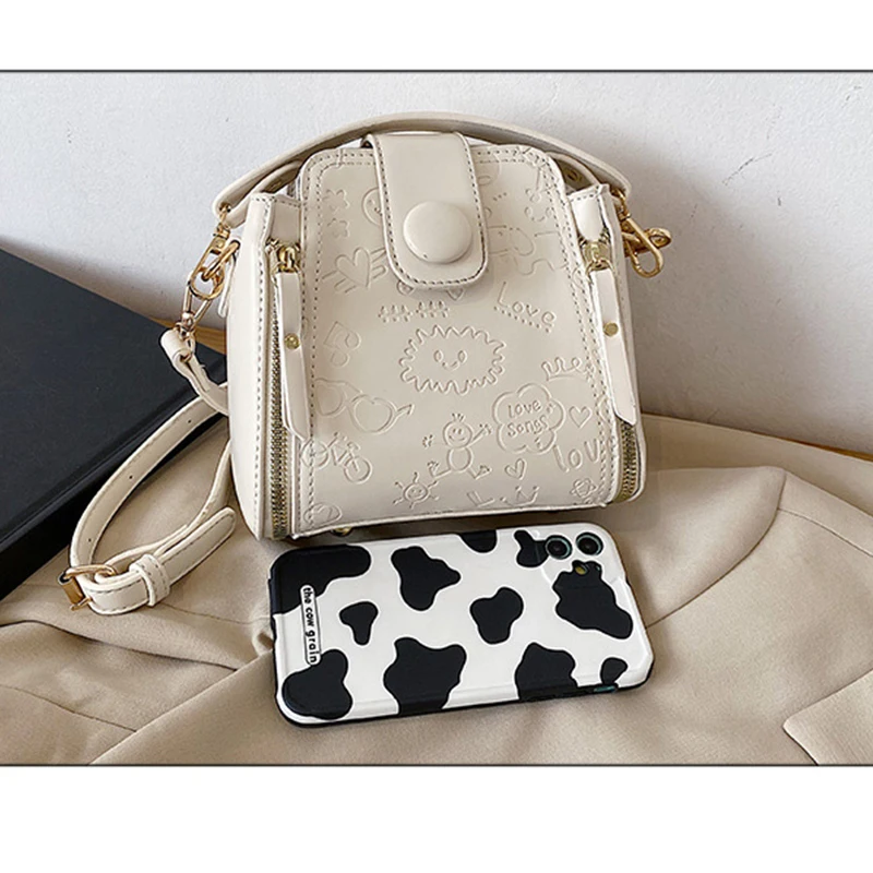 

Pu Leather Small Crossbody Bags for Women Summer Fashion Shoulder Bags Female 2021 New Women's Sling Bags