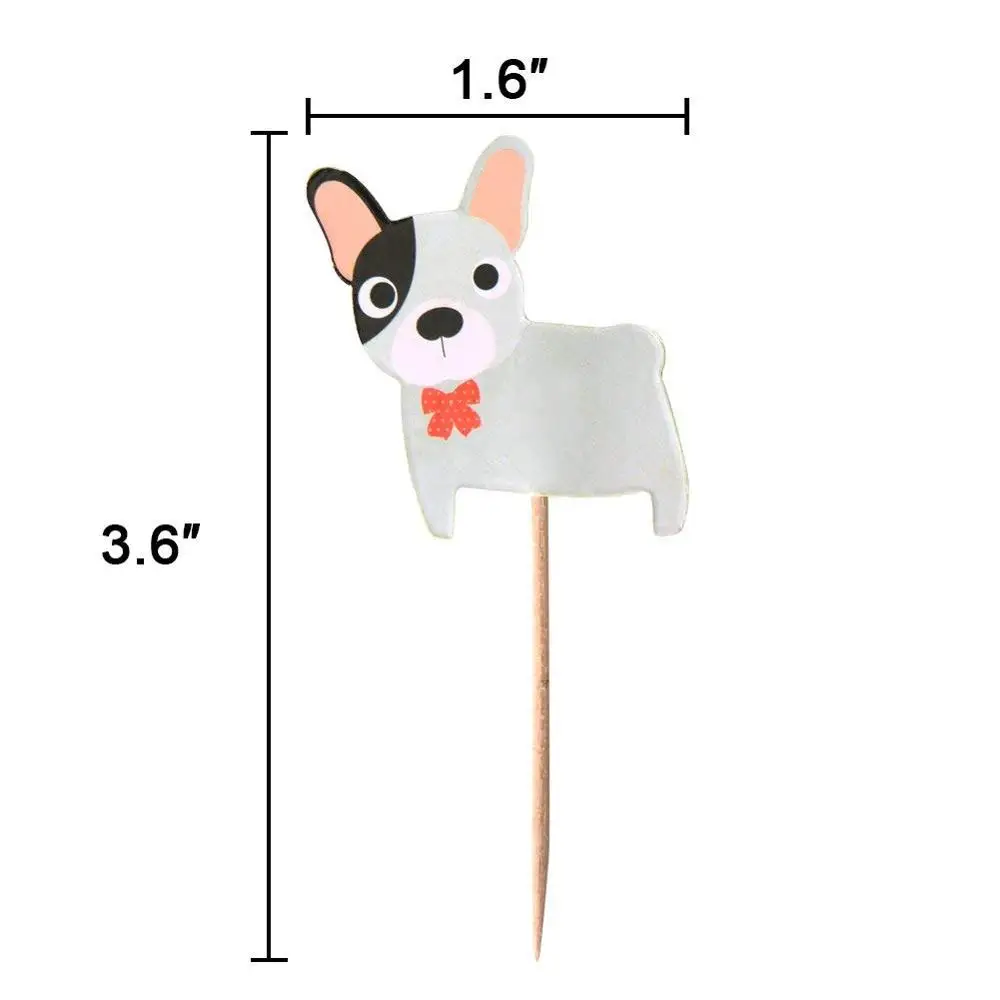 24 шт. сафари в джунглях кекс выбор животных собак торты мультяшный щенок тема для