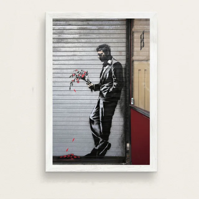 1 Banksy граффити современное искусство уличное искусство Искусство Живопись Шелковый Холст плакат настенный домашний декор - Цвет: 1