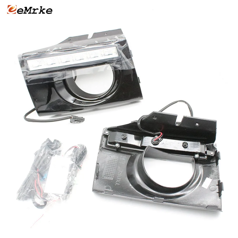 Авто-Стайлинг светодиодный DRL Габаритные огни для hyundai Tucson 2006 2007 2009 2009 автомобильные передние противотуманные фары крышка переднего бампера