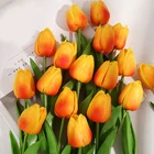 Тюльпаны, искусственные цветы, искусственная Калла, настоящие цветы на ощупь для принадлежности для украшения свадебной вечеринки, украшения для дома и сада, 1 шт.