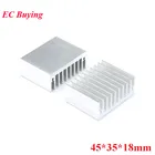 1 шт. 45*35*18 мм охлаждающая пластина для радиатора алюминиевый радиатор теплоотвод для светодиодный, мощная интегральная схема транзистор, модуль управления воспроизведением 45X35X18 мм