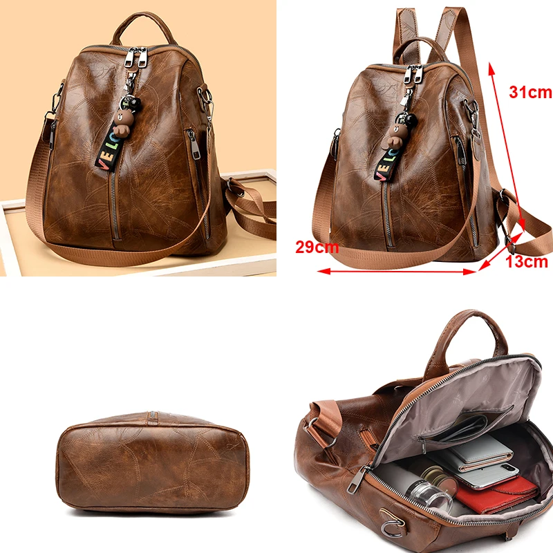 Новинка 2020 Модный женский рюкзак из высококачественной искусственной кожи