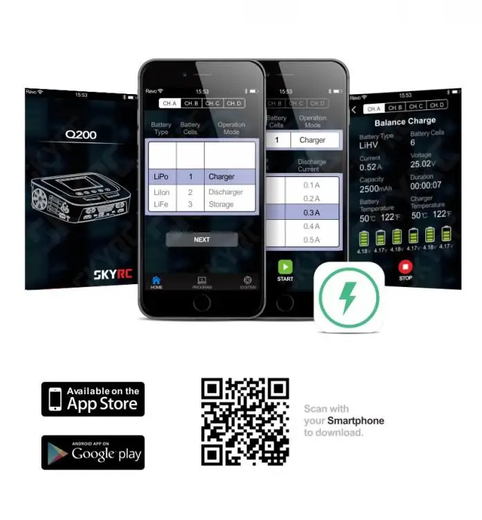 LeadingStar Q200 QUATTRO AC/DC 2X100 Вт 2X50 Вт Lipo батарея баланс зарядное устройство Dis зарядное устройство