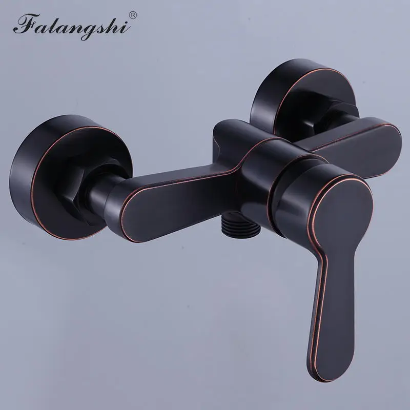Falangshi Набор смесителей для ванной комнаты черная бронза смеситель горячего и