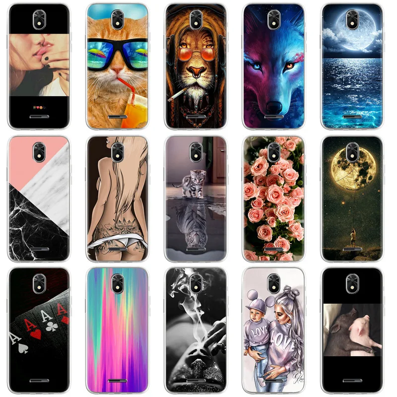 

Soft Silicon Case For TP-Link Neffos C5 Plus Cases Cool Black TPU Back Cover For TP-Link Neffos C5 C 5 Plus 5 .34" Painted Coque