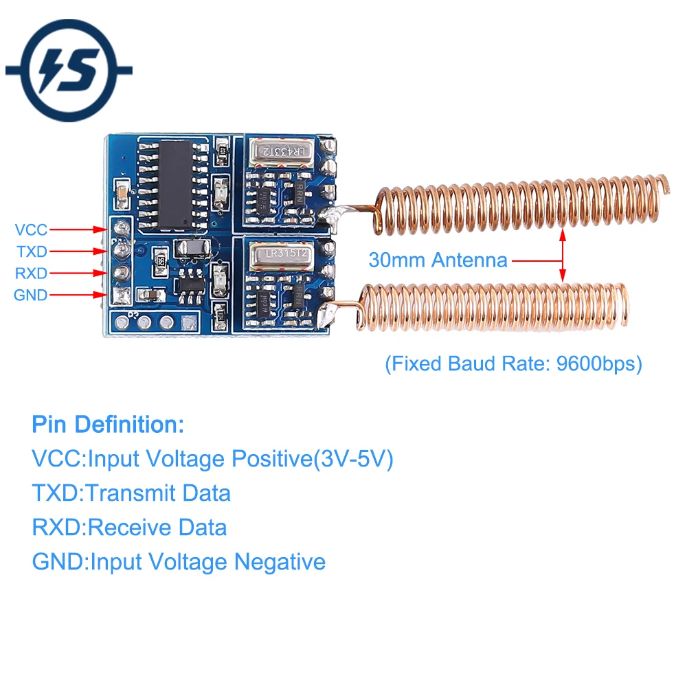 Передатчик UART беспроводной с последовательным соединением на радиочастотный