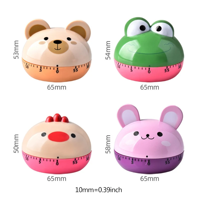 

Animal Timer Digital Kitchen Countdown Clock Cute Animal Fruit Alarm Clock Time Management Tool for Children and Adults
