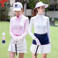 2020 women tshirt golf ladies shirt long sleeves korean spring summer sportswear polo golf clothing t shirt bottoming tops