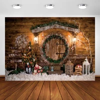 yeele christmas background board wall green grass backdrop baby party indoor photography children family photo studio photophone