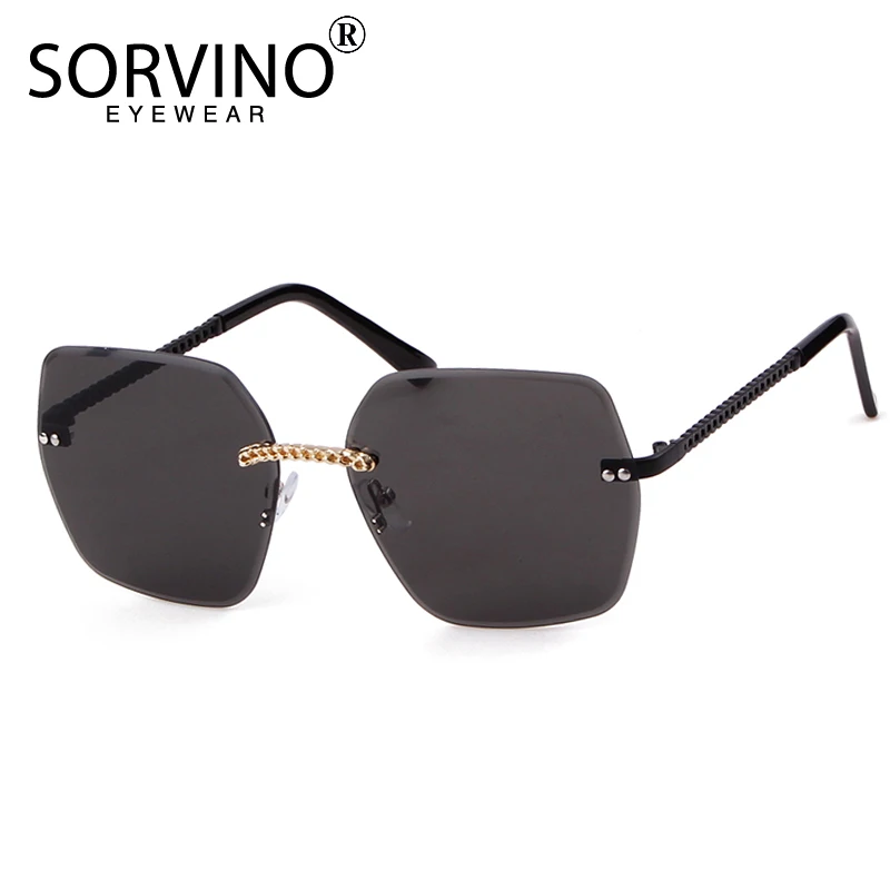 Женские очки от солнца SORVINO оранжевые квадратные в стиле ретро роскошные