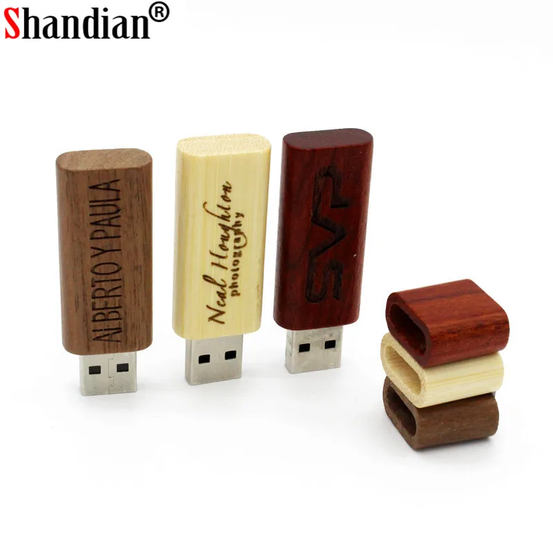 SHANDIAN hot Wooden USB flash drive pen drives Maple wood+Packing box pendrive 8GB 16GB 32GB 64GB memory stick free custom logo |