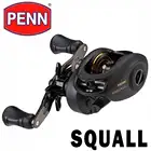 Новинка низкопрофильные Baitcast катушки PENN SQUALL 5 + 1 подшипник из нержавеющей стали полностью металлический корпус обработанные латунные шестерни соотношение 9,27,36,6