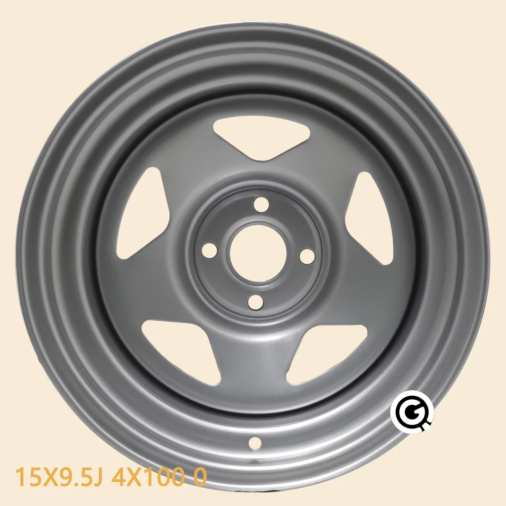 15 дюймовые стальные колеса 9.5J 4 отверстия 4X100 офсетная 0 jetta mk2 обода