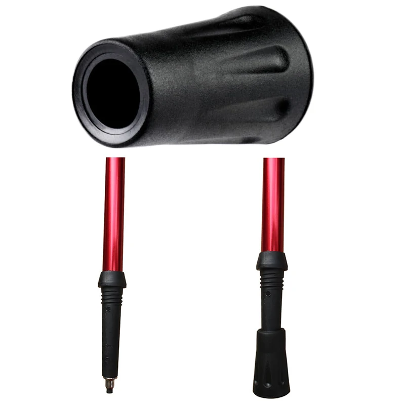 

4pcs Anti-slip Rubber Reinforced Tip End Cap Hiking Walking Stick Trekking Bottom Protectors Pole Covers Replacement Tool