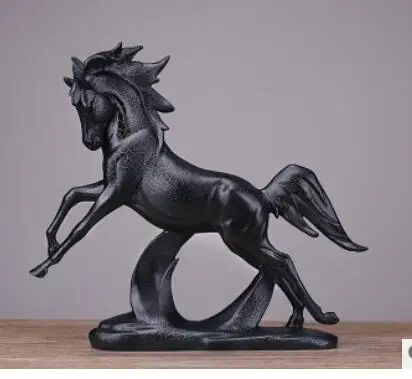 Скандинавский ветер в виде животного демонстрационный предмет с черной лошадью
