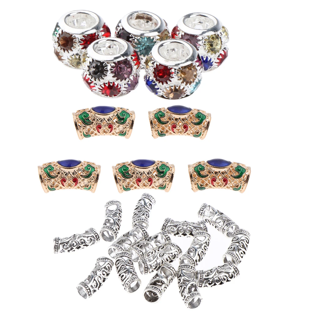 25 шт. заколки манжеты для волос|Звенья кольца и трубки| |