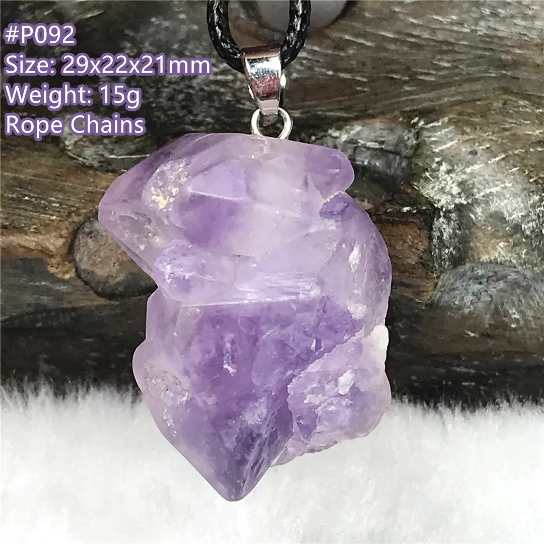

Подвеска из натуральной кожи для женщин и мужчин, подарок для исцеления, бусины с кристаллами 29 х22х21 мм, веревочные цепи с фиолетовым лаванд...