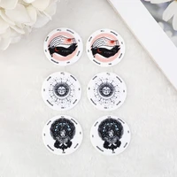 10pcs pendulum board charms acrylic astral girl sun and moon earring pendant for jewelry making diy handmade craft