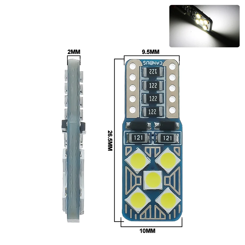 

10x Car leds Light T10 LED CANBUS W5W 2 4 6 8 10 LED 3030 Turn Side License Plate Lights Marker Lamp 168 501