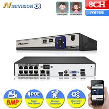 NINIVISION H.265 HEVC 8CH CCTV NVR For 8MP/5MP/4MP/3MP/2MP 8.0MP IP Camera Metal Network Video recorder P2P For CCTV System