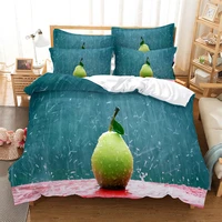 pear bedding 3 piece digital printing cartoon plain weave craft for north america and europe bedding set queen