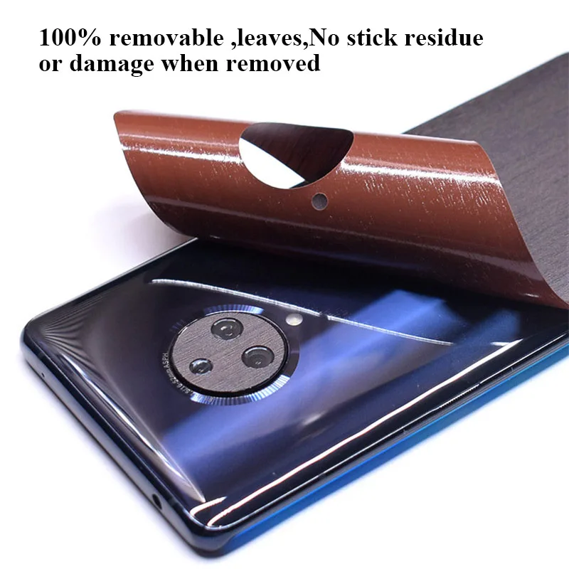 Задняя крышка для vivo NEX 3 V17 iQOO Neo Y17 Y15 Y12 3D защита от имитации древесины наклейка