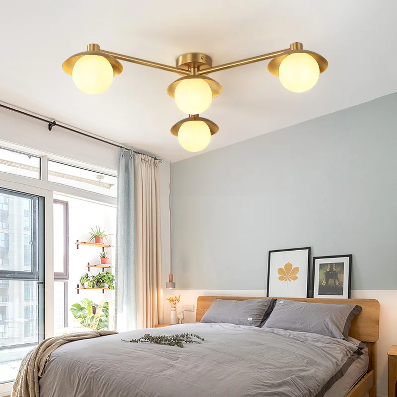 Светодиодный Современный Золотой Круглый с гальваническим покрытием тонкий