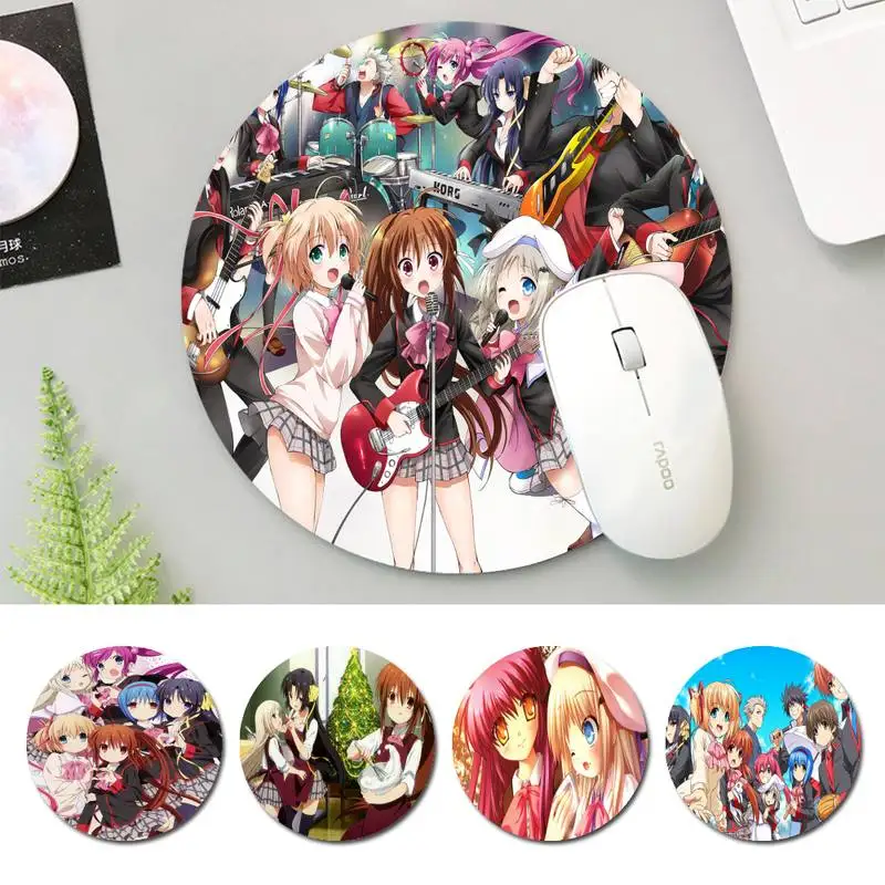 

Round Little Busters Mouse Pad Keyboard Mat Desk Durable Desktop Mousepad Rubber Gaming Round Mouse Pad Office Mouse Mat