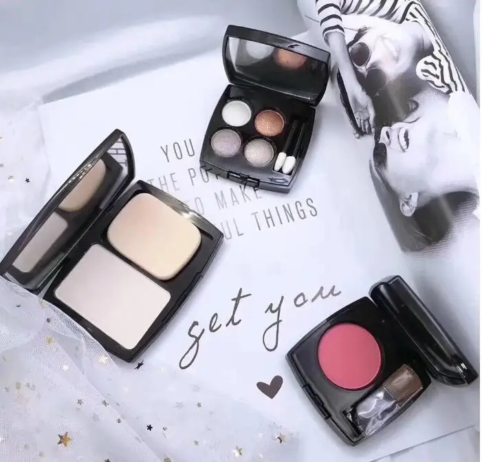Набор для макияжа 9 в 1 с матовая губная помада пудра румяна тушь ресниц и бровей