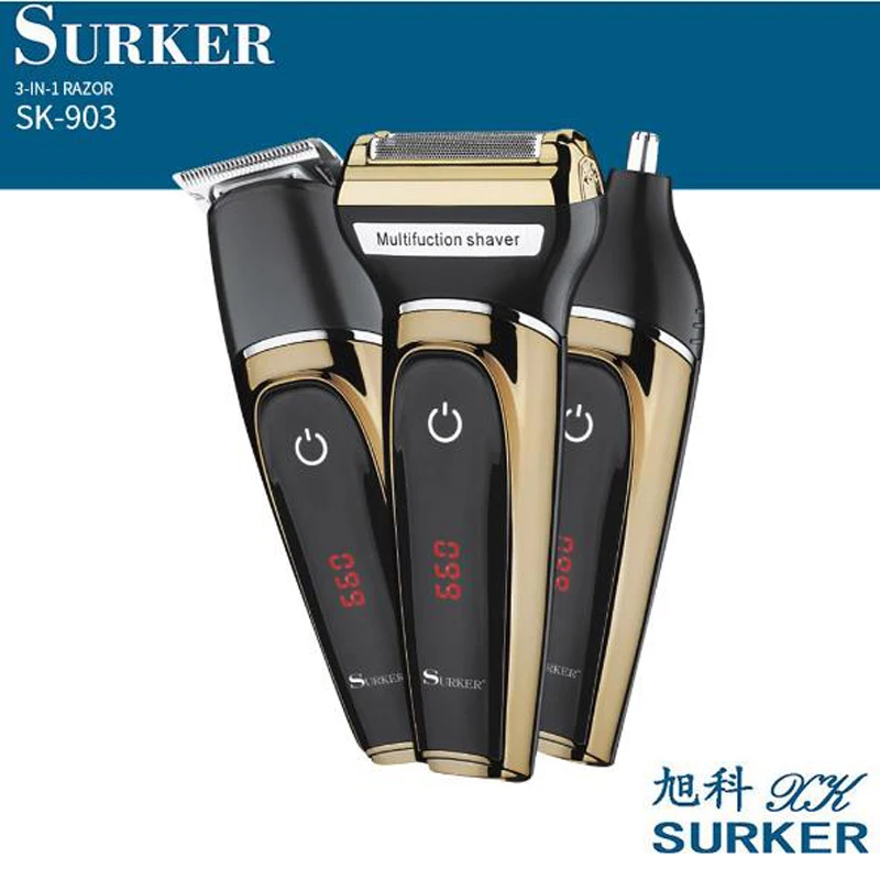 

Машинка для стрижки волос surker, аккумуляторная, 3 в 1