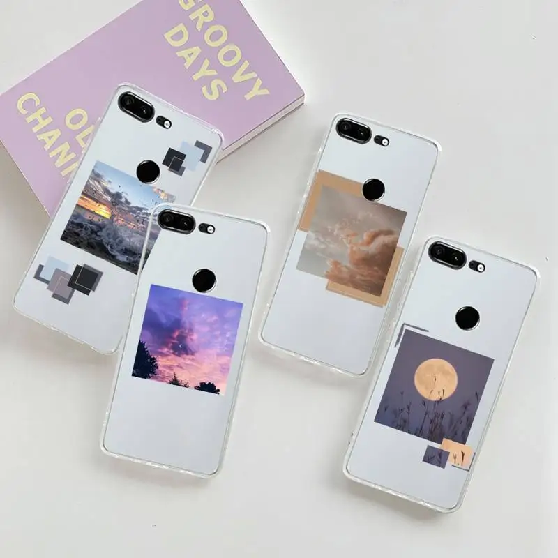 

0 Pink aesthetic design sky airplane pattern Phone Case Transparent for Huawei nove e 6 5 4 3 2 s i se pro lite