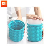 mi mijia silicone ice cube maker with lid ice bucket ice mold space saving champagne wine beer bucket for kitchen party barware