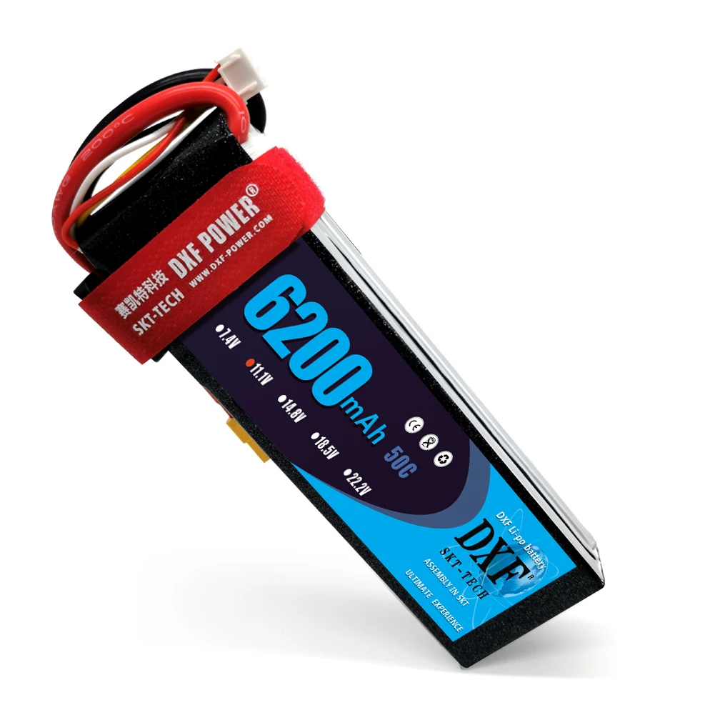 DXF Хорошее качество RC Bateria 11 1 В 6200 мАч 50C Max 100C Lipo Аккумулятор AKKU для вертолета