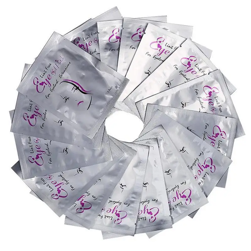 50 пар Наращивание ресниц под гелевые накладки для глаз нетканые макияж|Клей