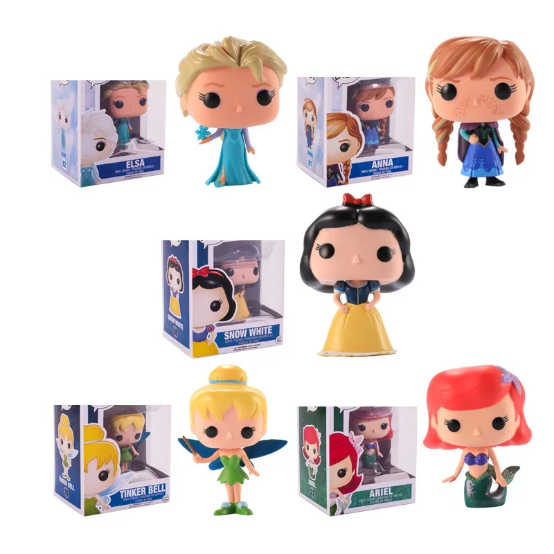 FUNKO куклы диснеевских принцесс Эльза Анна Русалка Белоснежка Коллекционная