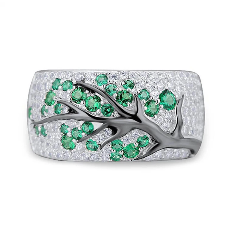 Серебряное кольцо с покрытием из Двуцветные филиал Форма оригинальные ювелирные