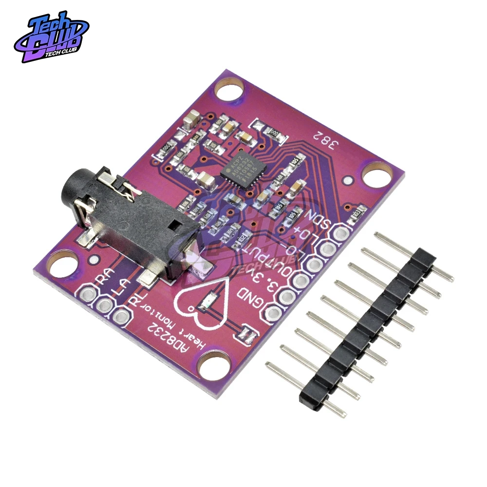 Монитор сердечного ритма AD8232 модуль платы разработки ЭКГ для совместимых с Arduino