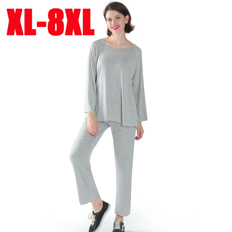 Женская пижама комплект из двух предметов Женский мягкий размер плюс эластичные