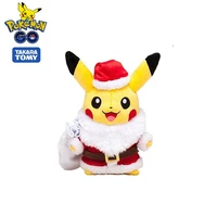takara tomy pokemon pet elf kawaii christmas pikachu doll stuffed toys plushie dolls cartoon kids birthday christmas gifts 25cm