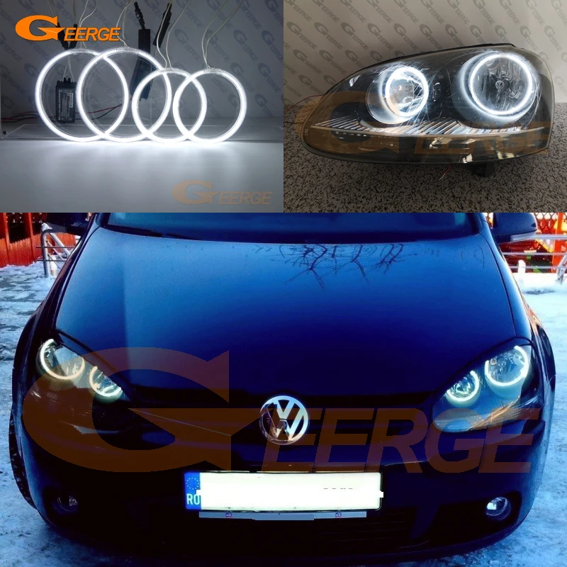 Для VOLKSWAGEN VW golf 5 V mk5 2004 2005 2006 2007 2008 2009 отличное Ультра яркое освещение CCFL ангельские глазки комплект halo кольца